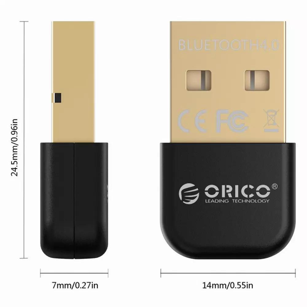 Блутут адаптер Orico BTA-403-BK Bluetooth 4.0 USB Adapter Blue 