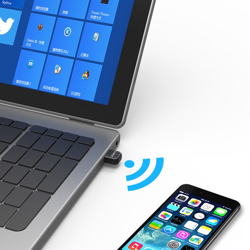 Блутут адаптер Orico BTA-403-BK Bluetooth 4.0 USB Adapter Blue 