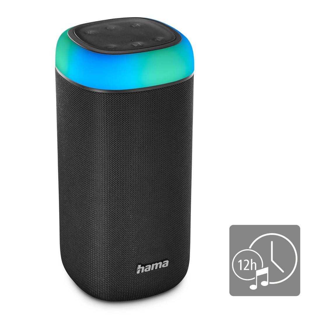 Блутут мобилна колонка HAMA Shine 2.0, 30W, LED, Защита от вода, Черен