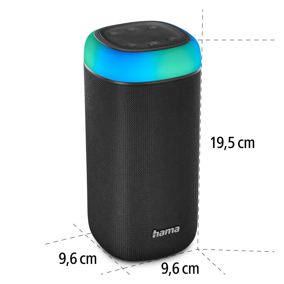Блутут мобилна колонка HAMA Shine 2.0, 30W, LED, Защита от вода, Черен
