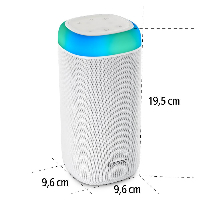 Блутут мобилна колонка HAMA Shine 2.0, 30W, LED, Защита от вода, Бял