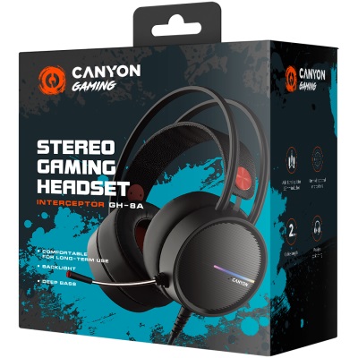 Геймърски слушалки Canyon Interceptor GH-8A Gaming USB 3.5mm - CND-SGHS8A