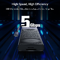Orico докинг станция Type-C Docking Station Power Distribution 3.0 87W - HDMI, Type-C x 1, USB3.0 x 1, USB 2.0 x 2, LAN, SD, VGA, Audio - MDK-10P-BK