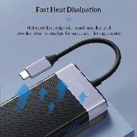 Orico докинг станция Type-C Docking Station Power Distribution 3.0 87W - HDMI, Type-C x 1, USB3.0 x 1, USB 2.0 x 2, LAN, SD, VGA, Audio - MDK-10P-BK