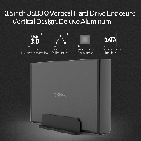 Външна кутия Orico 7688U3-BK Storage Case 3.5" Vertical USB 3.0 Power adapter Black 