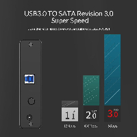 Външна кутия Orico 7688U3-BK Storage Case 3.5" Vertical USB 3.0 Power adapter Black 