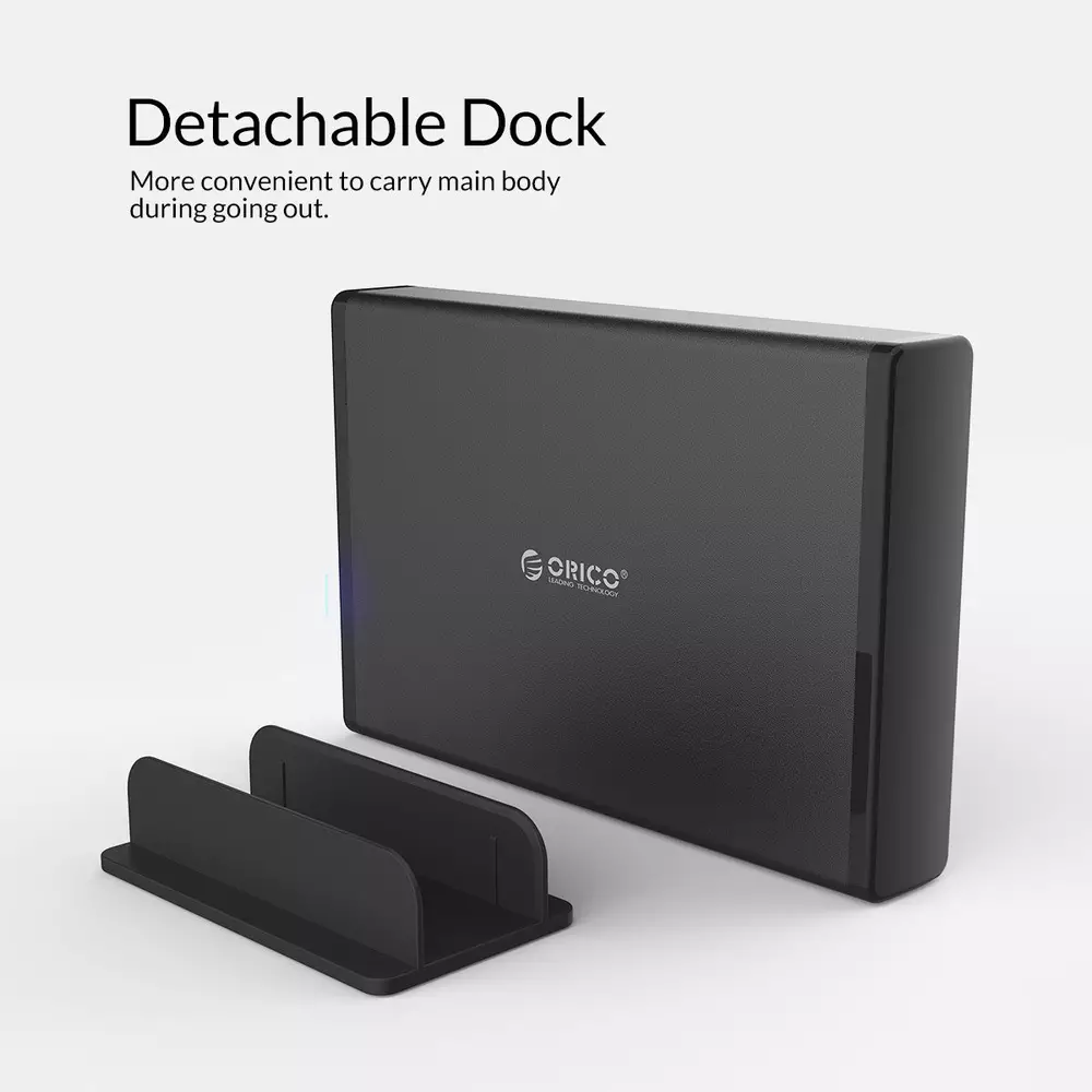 Външна кутия Orico 7688U3-BK Storage Case 3.5" Vertical USB 3.0 Power adapter Black 