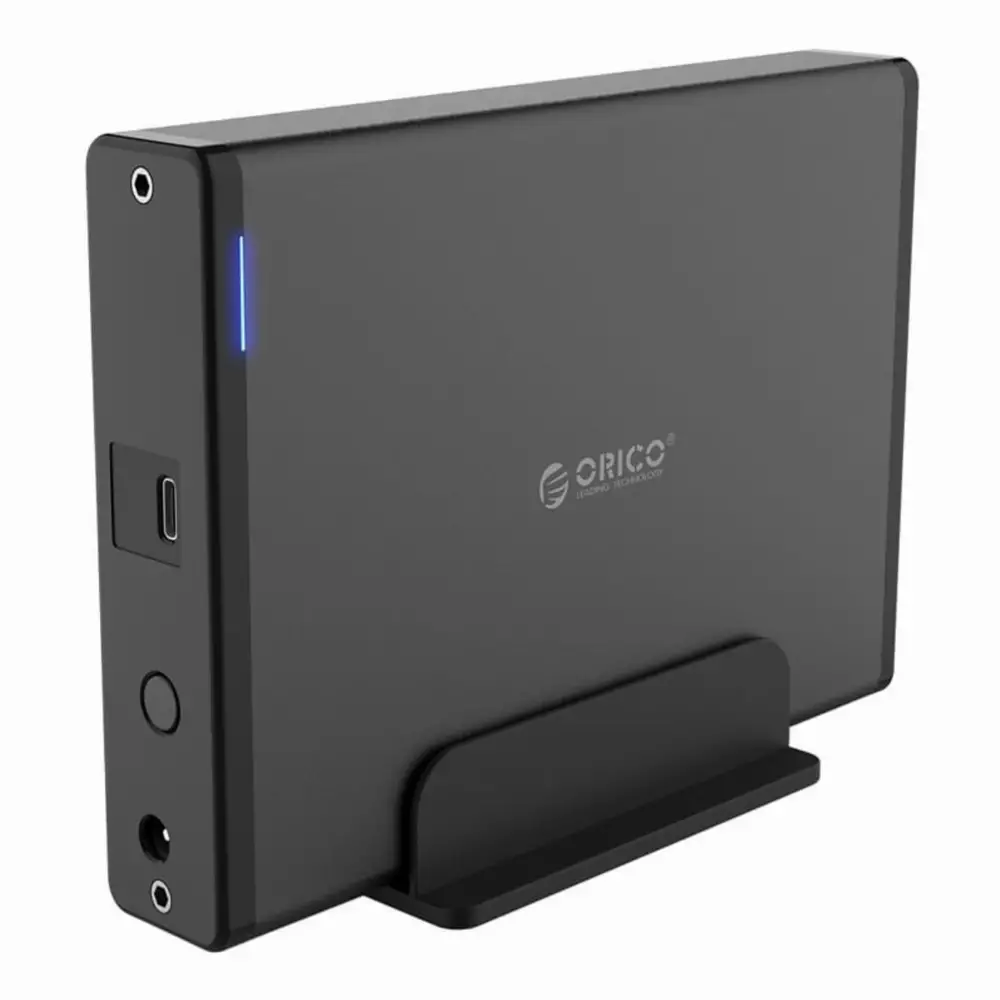 Външна кутия Orico 7688C3-BK Storage Case 3.5" Vertical USB 3.1 Type-C Power Adapter Black