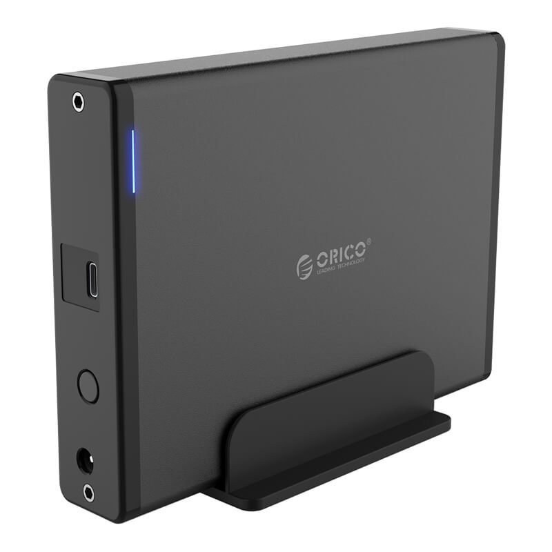 Външна кутия Orico 7688C3-BK Storage Case 3.5" Vertical USB 3.1 Type-C Power Adapter Black