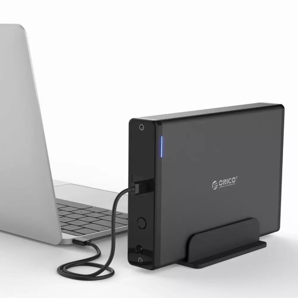 Външна кутия Orico 7688C3-BK Storage Case 3.5" Vertical USB 3.1 Type-C Power Adapter Black
