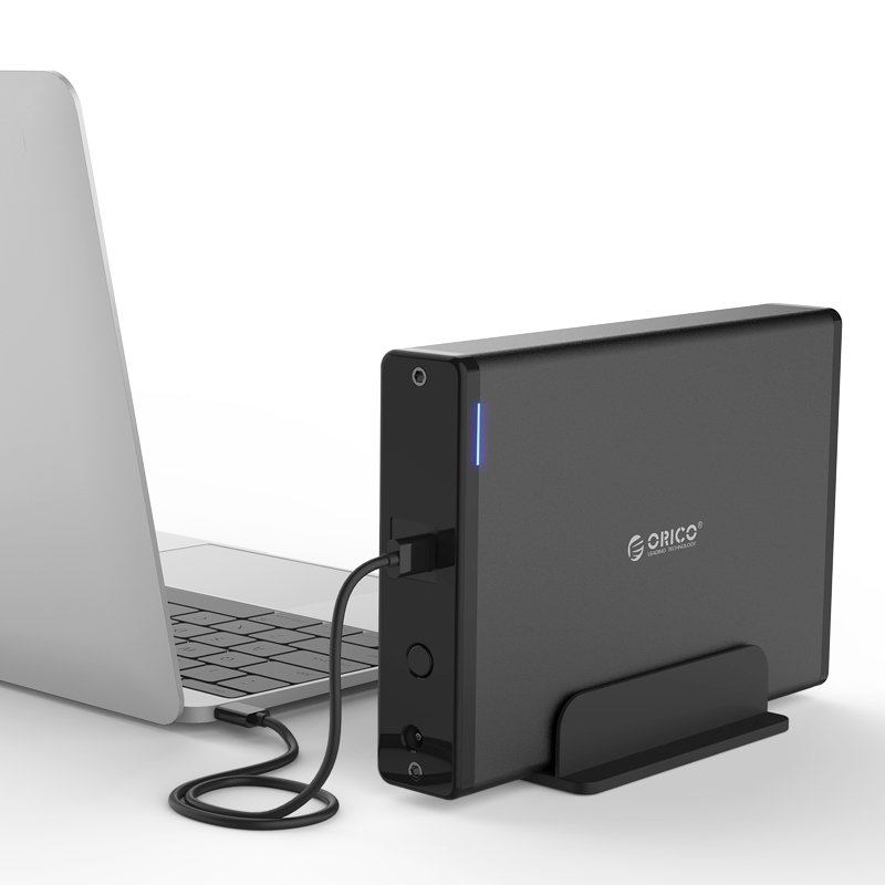 Външна кутия Orico 7688C3-BK Storage Case 3.5" Vertical USB 3.1 Type-C Power Adapter Black