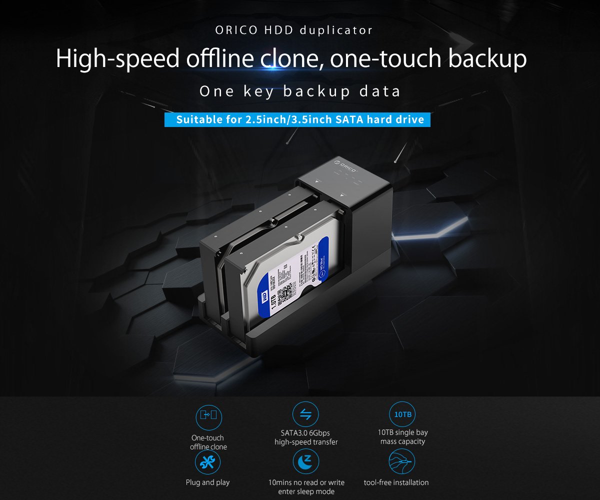 Orico дубликатор за дискове Storage - HDD Duplicator - 6528US3-C