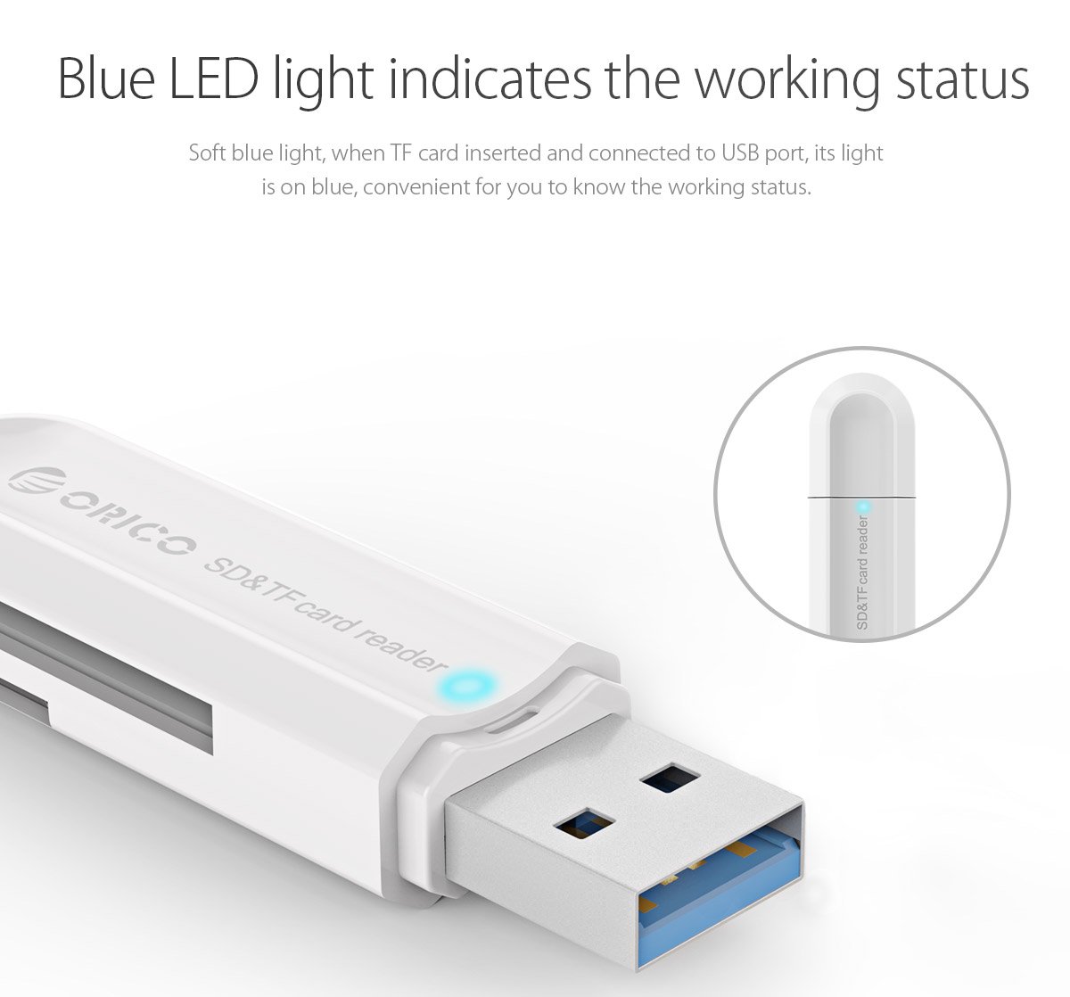 Orico четец на карти Card Reader USB3.0 Gray - CRS21-BK