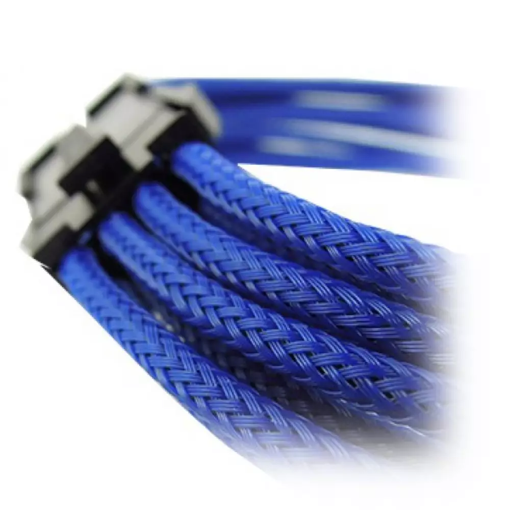 Оплетен кабел Gelid CA-8P-07 6+2pin VGA PCI-E Power extension cable 30cm Blue
