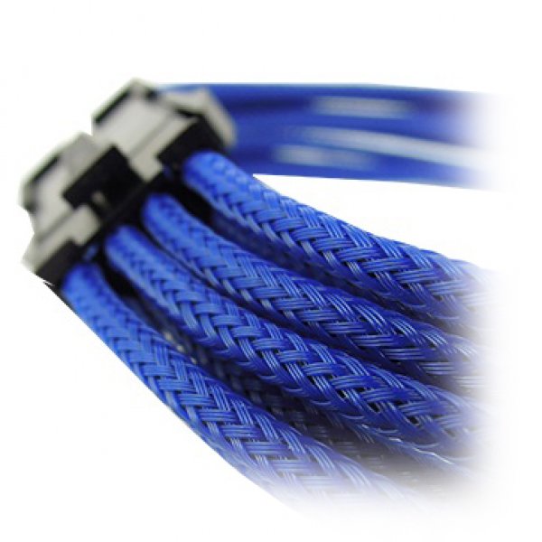 Оплетен кабел Gelid CA-8P-07 6+2pin VGA PCI-E Power extension cable 30cm Blue