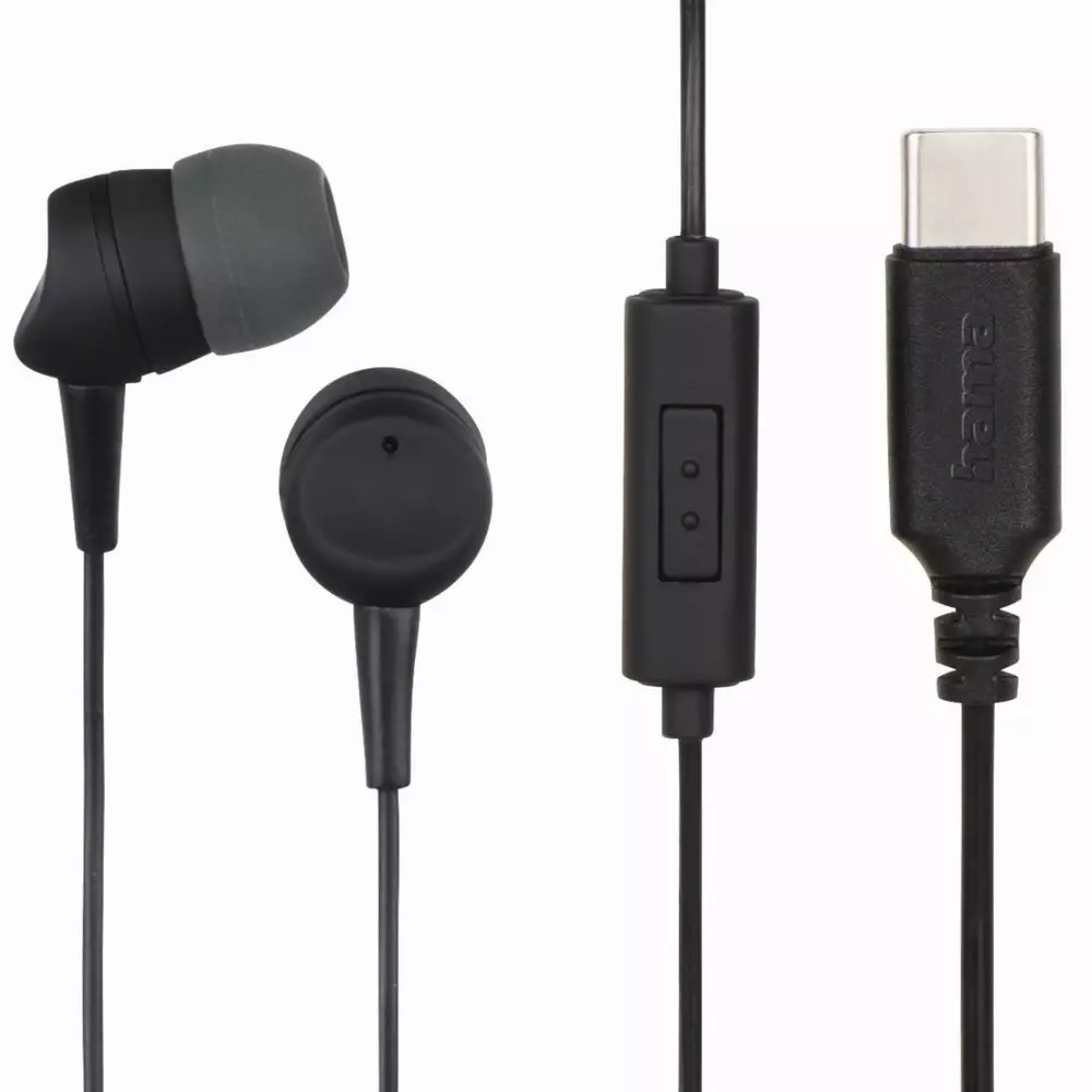 Слушалки с микрофон HAMA Sea, USB-C, In-Ear, Черен