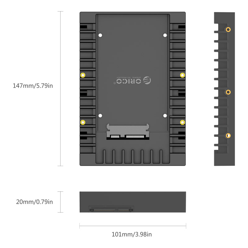 Orico caddy для жесткого диска HDD Caddy 2.5-to-3.5 inch - 1125SS-V1-BK-BP