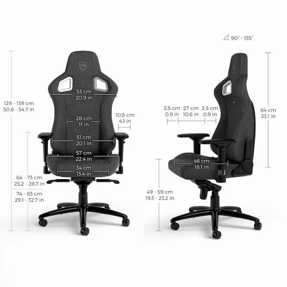 Геймърски стол noblechairs EPIC TX, Grey