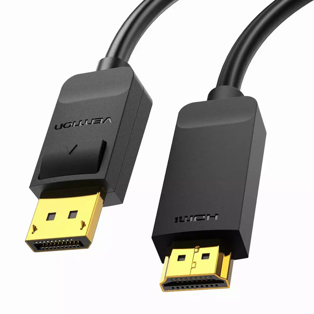 Vention кабел Cable DisplayPort to HDMI 3.0m - 4K, Gold Plated - HAGBI