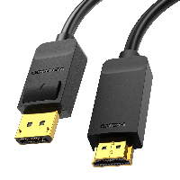 Vention кабел Cable DisplayPort to HDMI 1.5m - 4K, Gold Plated - HAGBG
