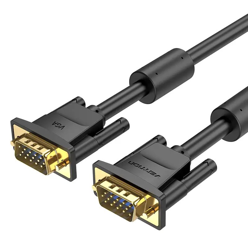 Vention Кабел за монитор Cable VGA HD15 M / M 2.0m Gold Plated, 2 Ferrites - DAEBH