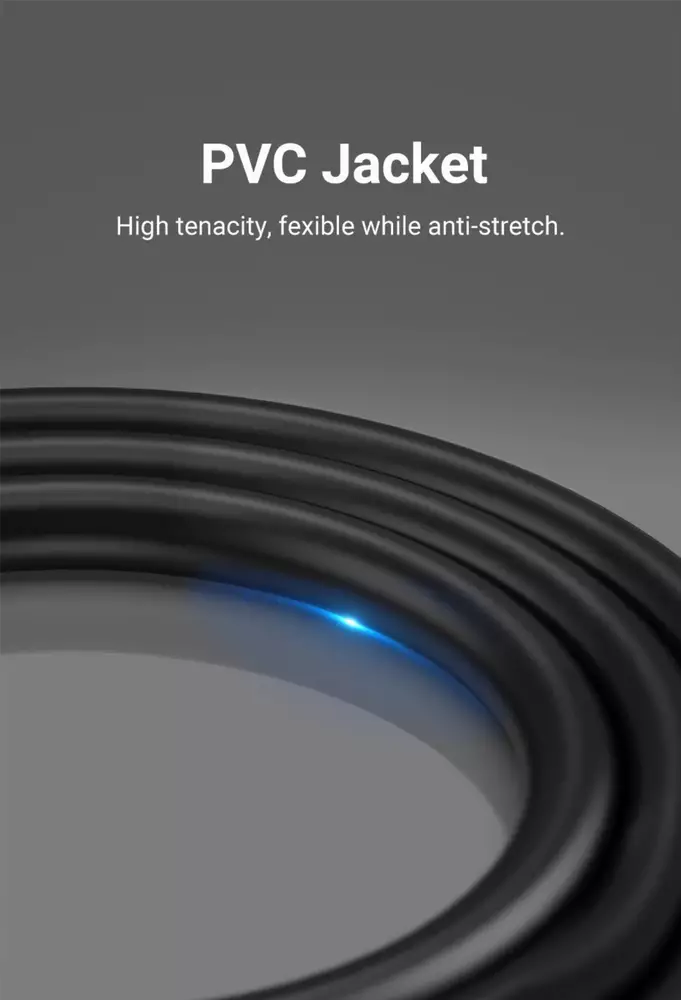 Vention Кабел за монитор Cable VGA HD15 M / M 2.0m Gold Plated, 2 Ferrites - DAEBH