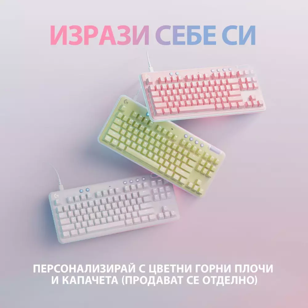 Геймърска механична клавиатура Logitech G G713 TKL Tactile RGB US Layout White - 920-010422