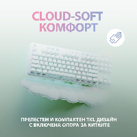 Геймърска механична клавиатура Logitech G G715 TKL Wireless Linear RGB US Layout White - 