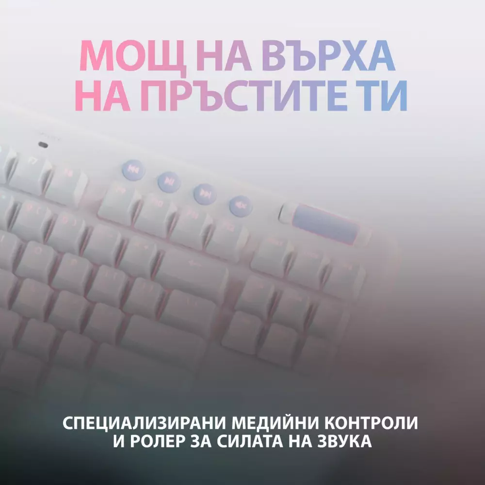 Геймърска механична клавиатура Logitech G G715 TKL Wireless Linear RGB US Layout White - 