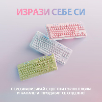 Геймърска механична клавиатура Logitech G G715 TKL Wireless Linear RGB US Layout White - 