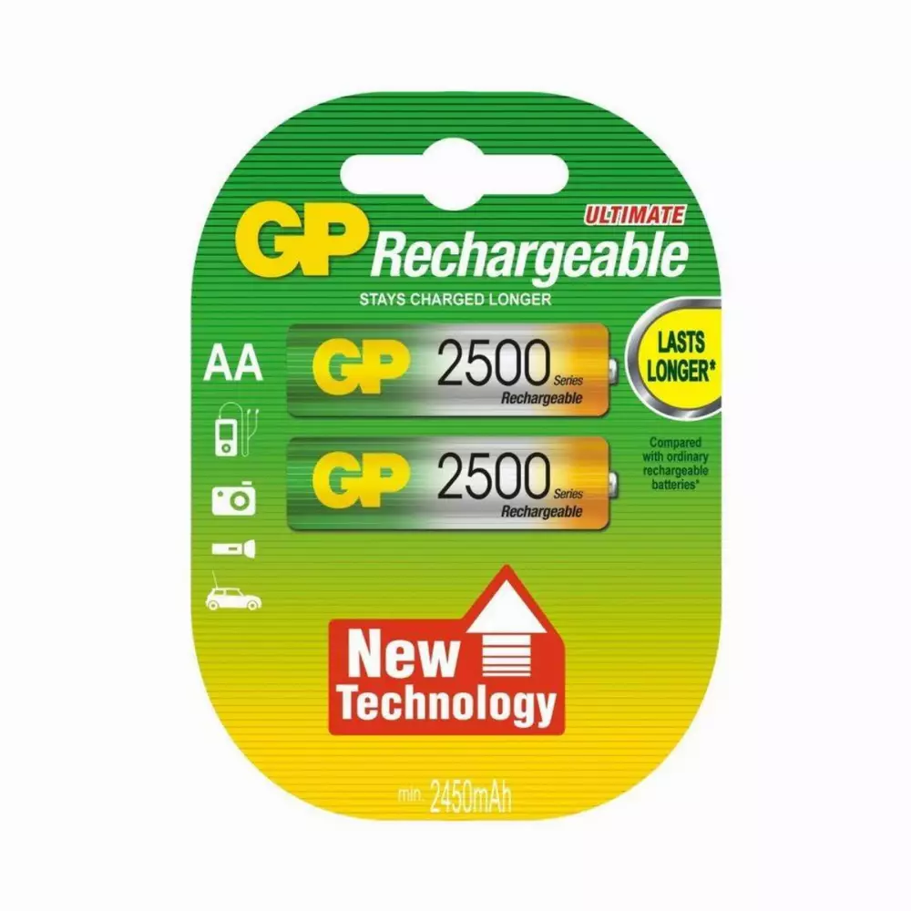 Акумулаторна Батерия GP R6 AA 2500mAh NiMH 2 бр. 250AAHC-EB2 GP