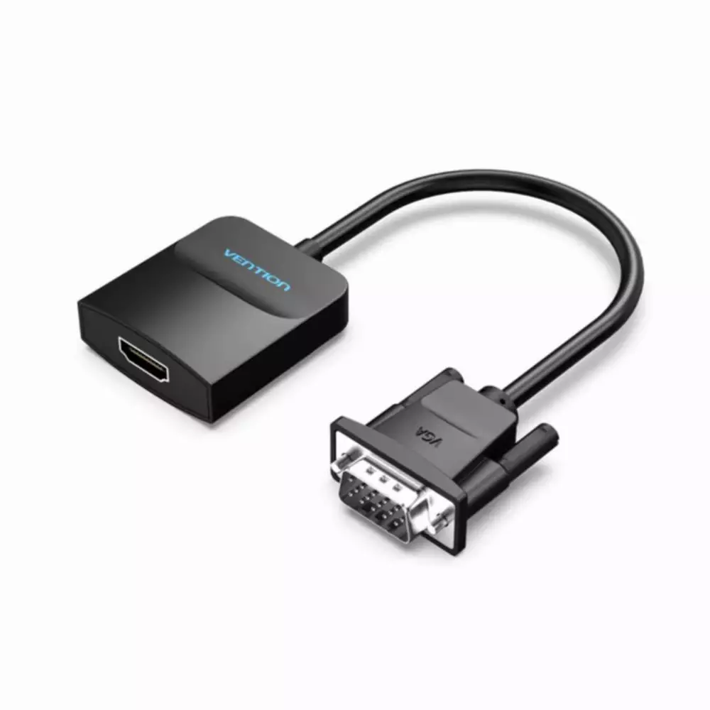 Adaptador Vention Adapter VGA to HDMI with sound - Active converter with AUX-in and Micro USB power - ACNBB