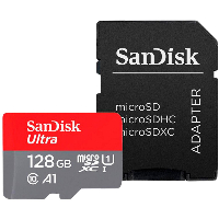 Карта памет SanDisk Ultra microSDXC 128GB A1 UHS-I U1 Class 10 140MB/s Адаптер