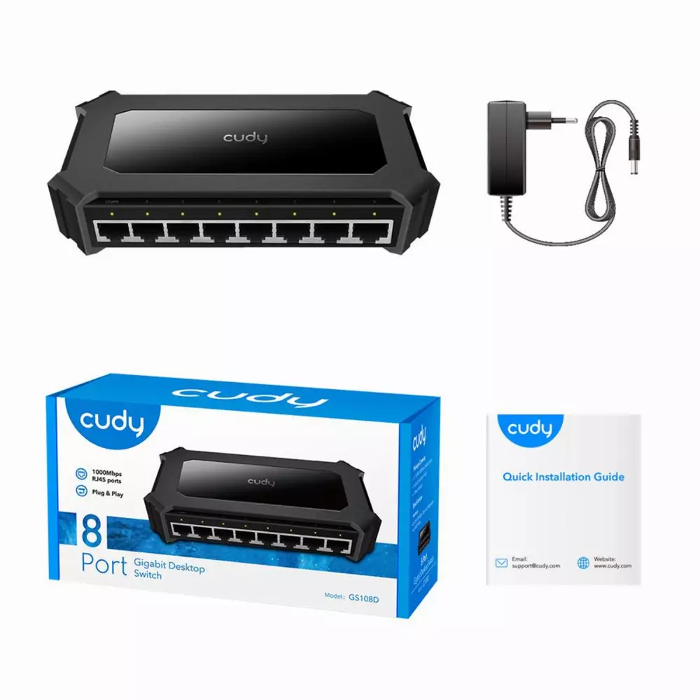 Суич Cudy GS108D 8 портов Gigabit