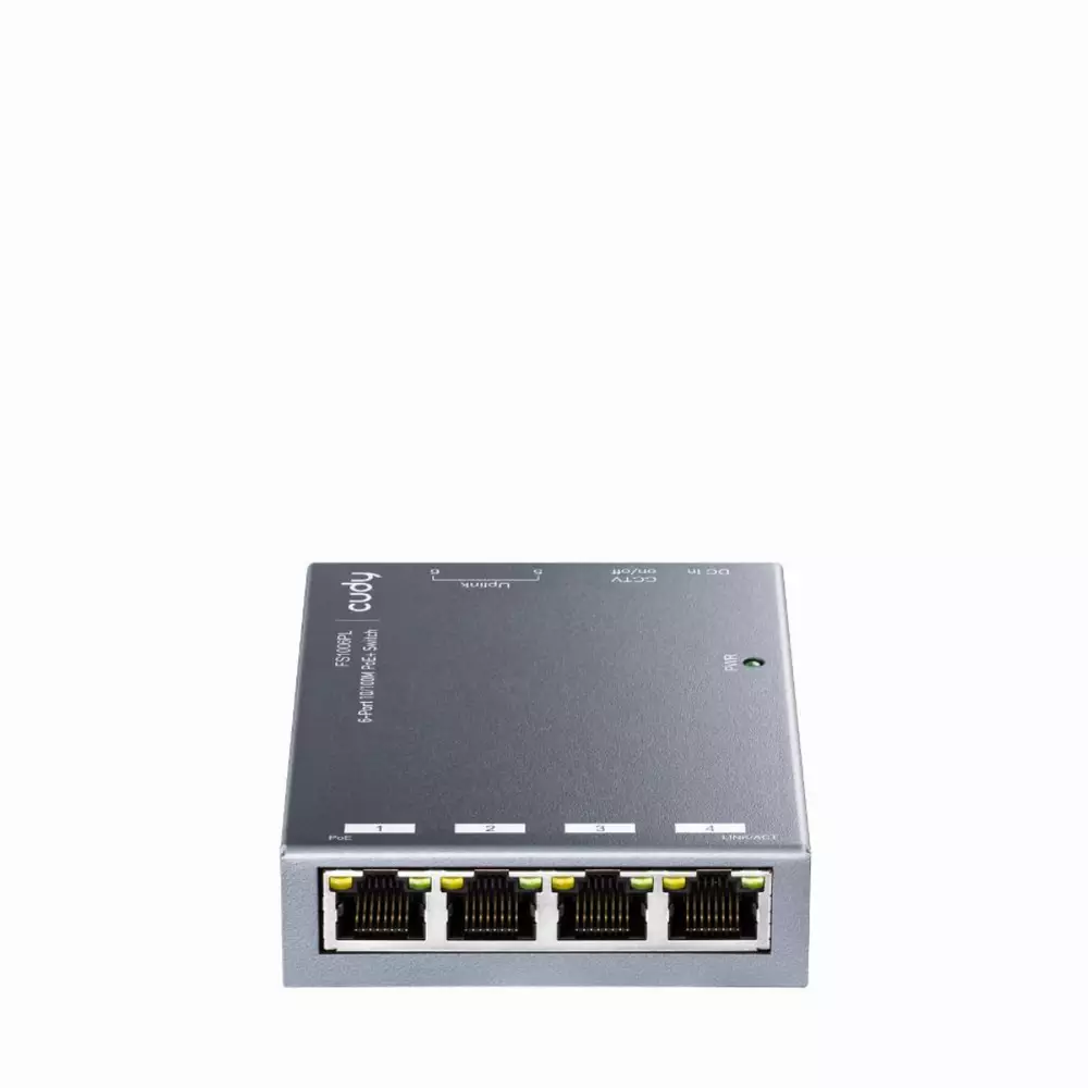 Суич Cudy FS1006P, 6 портов, 10/100, PoE+ Switch, 60W