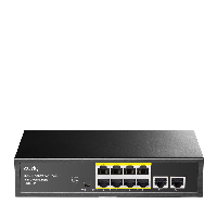 Суич Cudy FS1010P, 8 портов, 10/100, PoE+ Switch 150W, 2 x Uplink порта