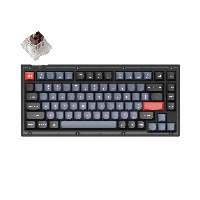 Геймърска механична клавиатура Keychron V1 QMK Frosted Black TKL Keychron K Pro Brown Switch RGB LED PBT