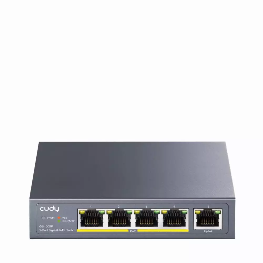 Суич Cudy GS1005P 5 портов Gigabit PoE+