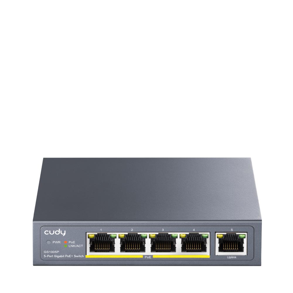 Суич Cudy GS1005P 5 портов Gigabit PoE+ 