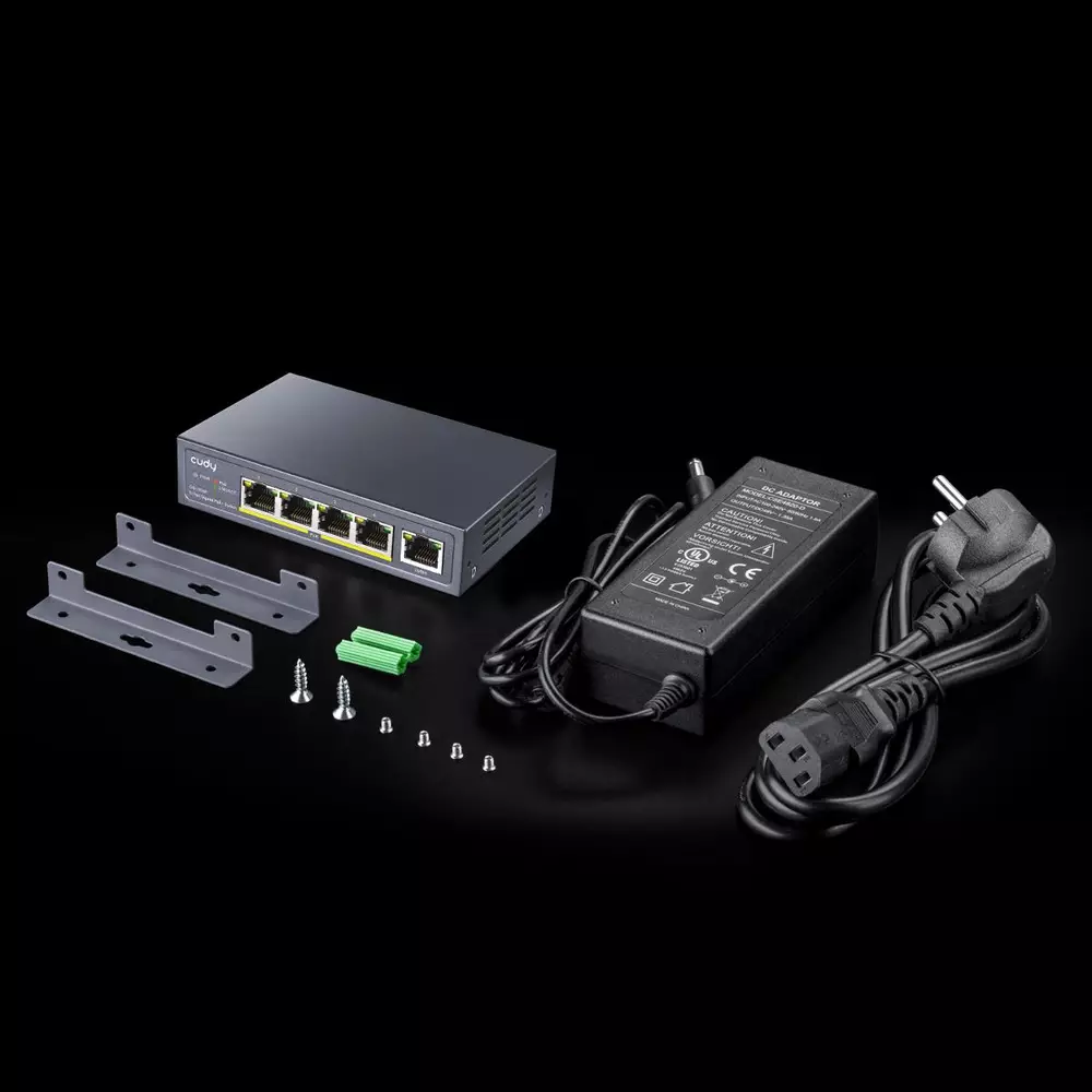 Суич Cudy GS1005P 5 портов Gigabit PoE+