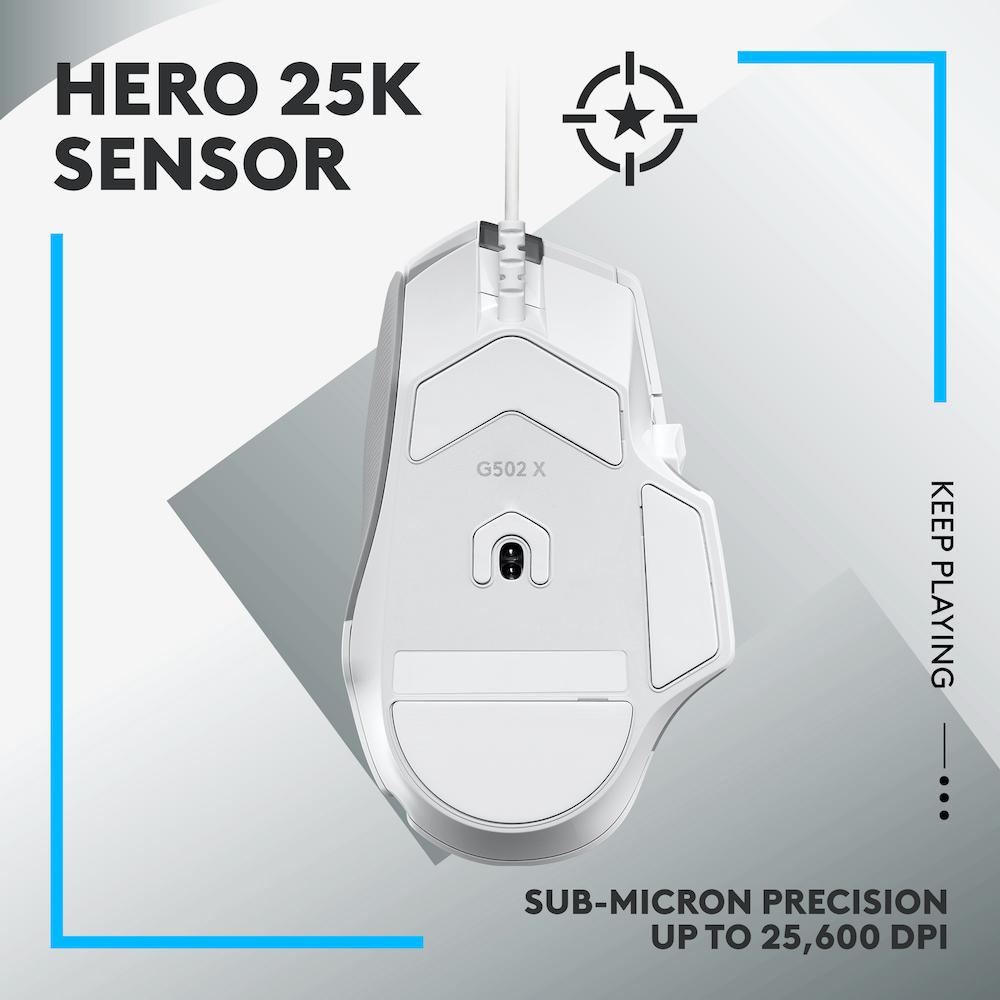 Геймърска мишка Logitech G502 X Оptical Gaming Mouse White - 910-006146