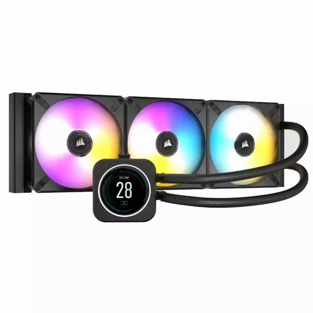 Водно охлаждане за процесор Corsair iCUE H150i ELITE LCD Display Liquid Cooler - CW-9060062-WW