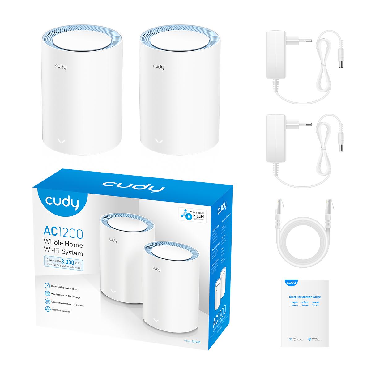 Безжичен рутер Cudy M1200  AC1200  2 броя