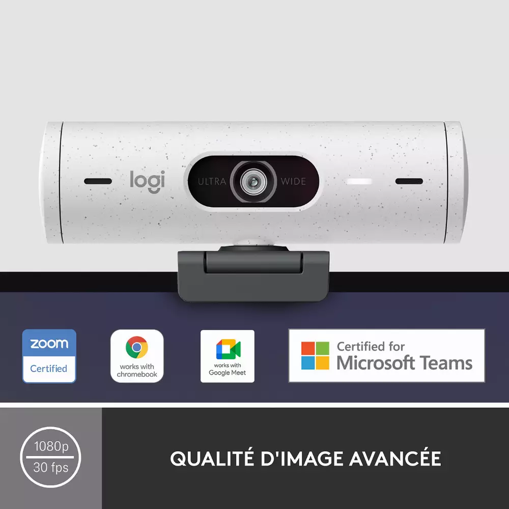 Уеб камера Logitech BRIO 500 White - 960-001428