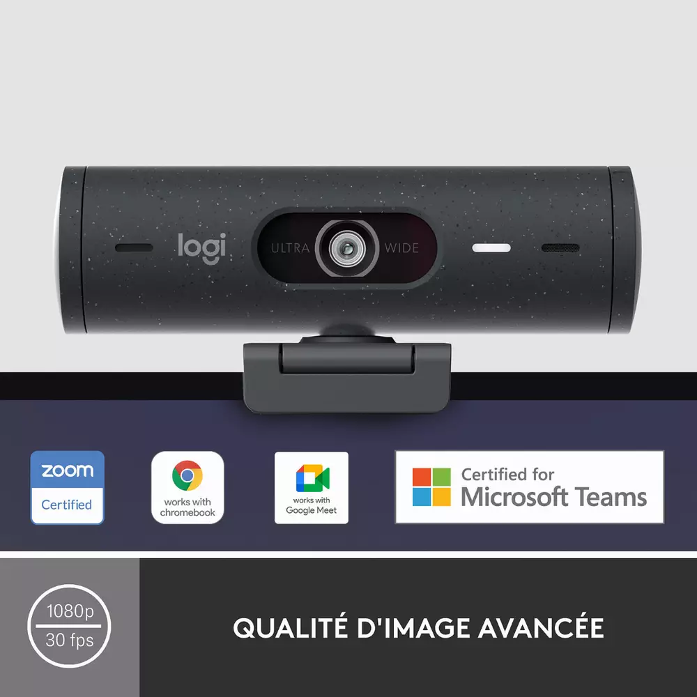 Уеб камера Logitech BRIO 500 Black - 960-001422