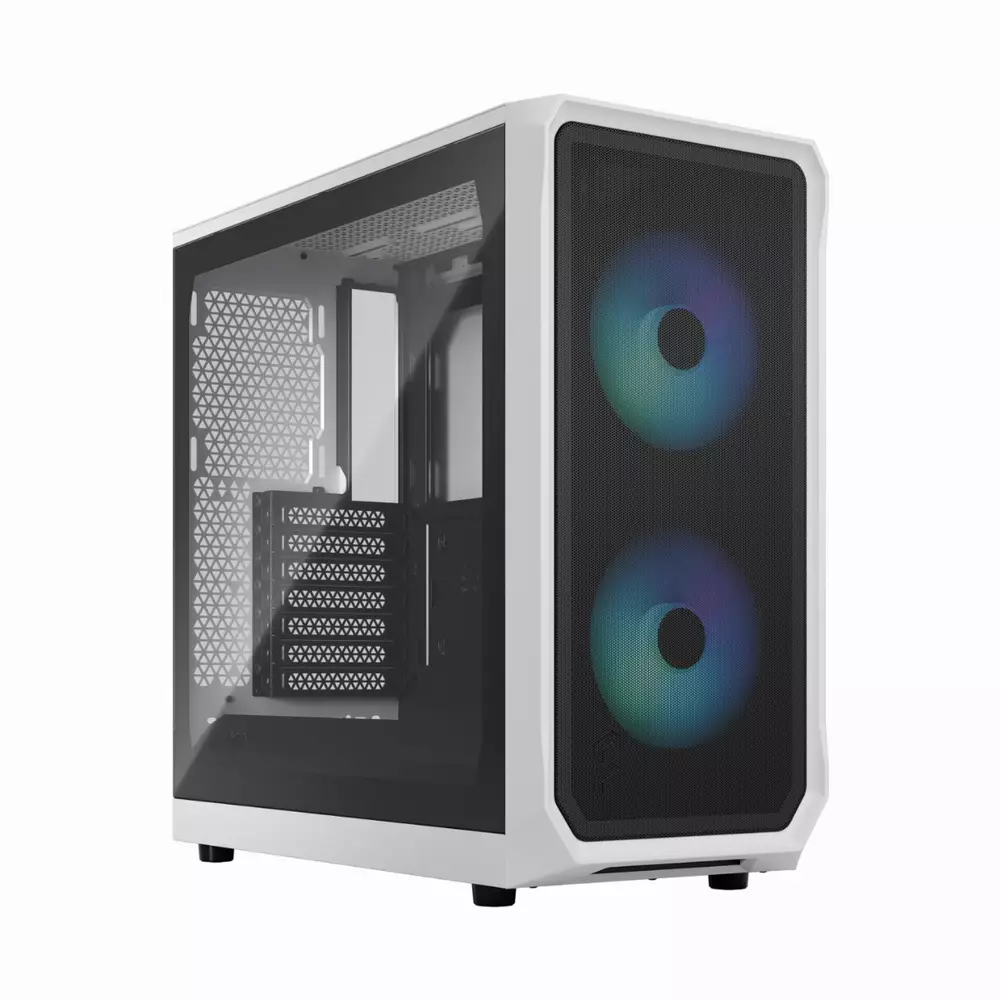 Case Fractal Focus 2 RGB White TG Clear Tint - FD-C-FOC2A-04