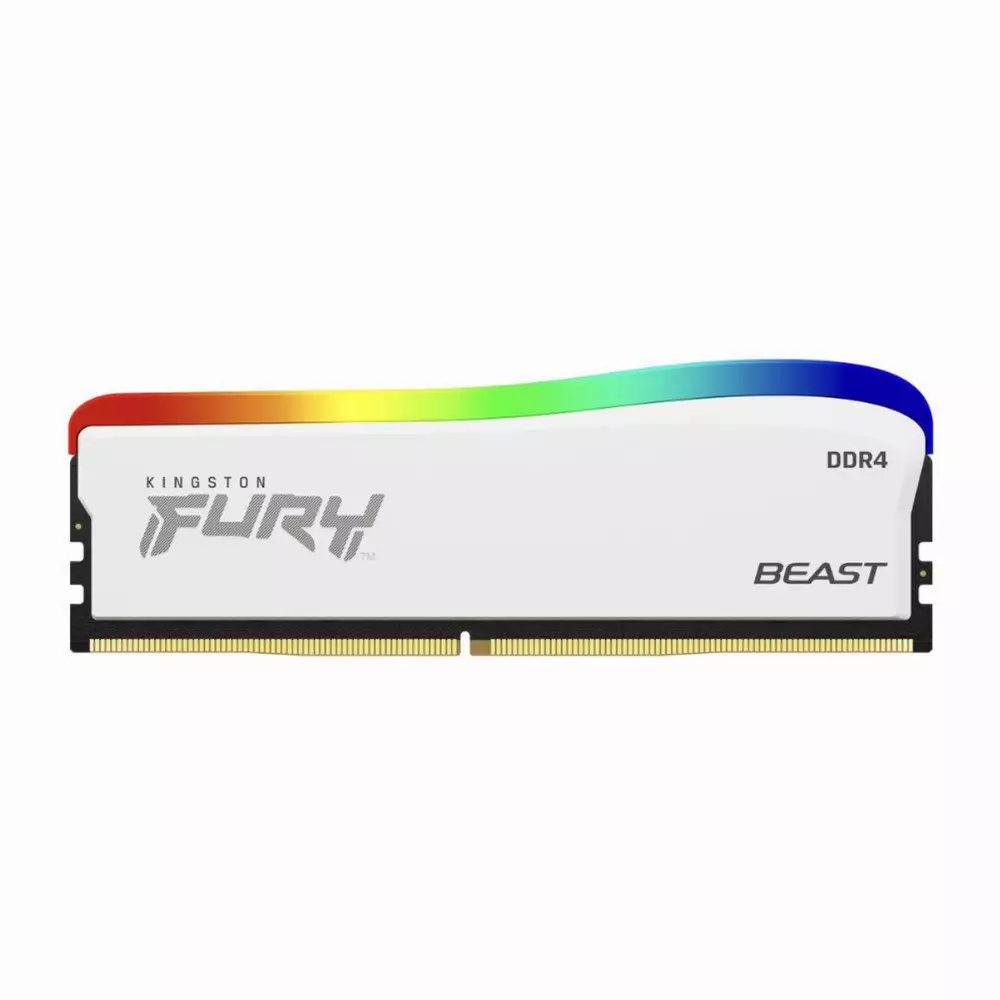 Памет Kingston FURY Beast White RGB 16GB DDR4 3600MHz CL18 - KF436C18BWA/16