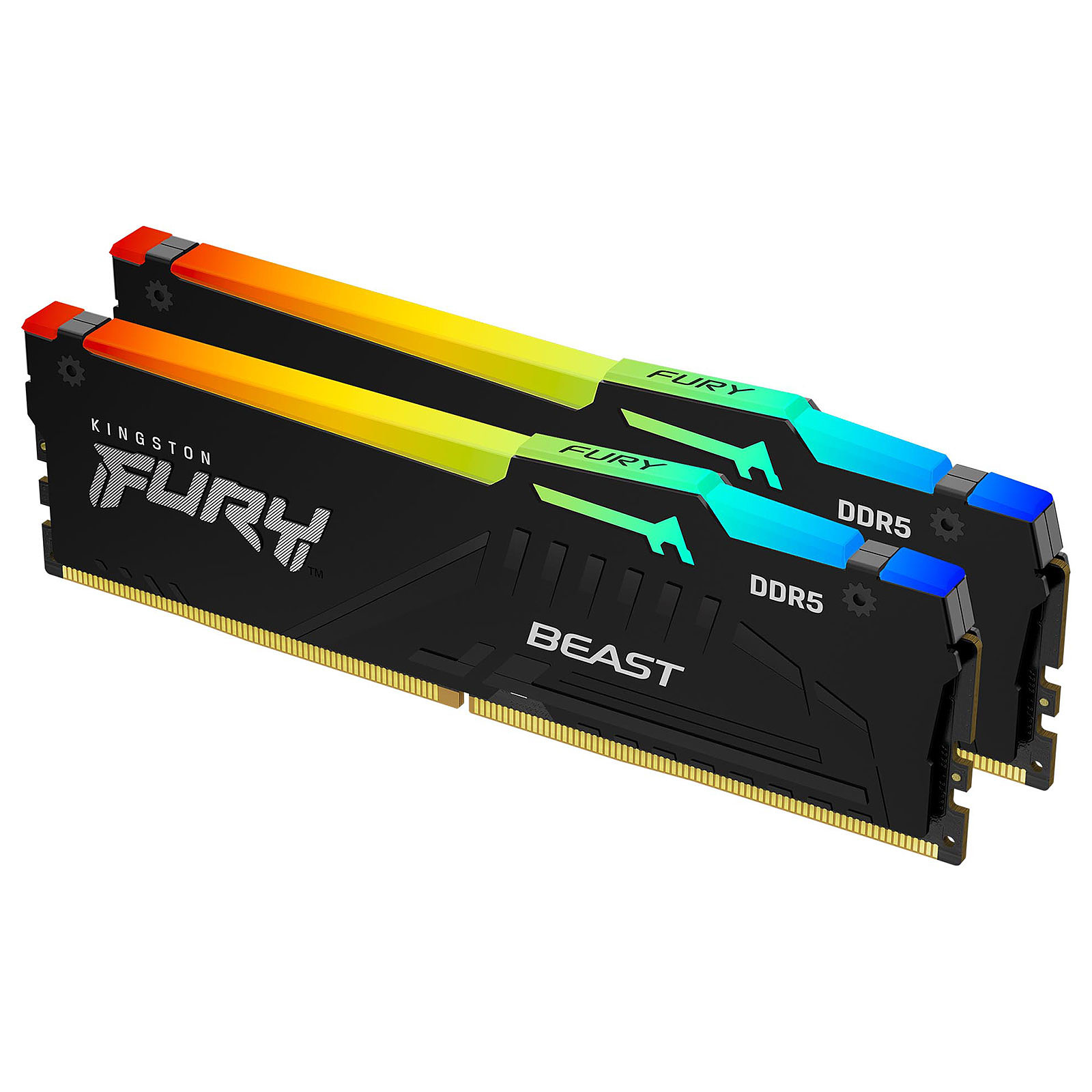 Памет Kingston FURY Beast Black RGB 32GB (2x16GB) DDR5 AMD EXPO 6000MHz CL36 - KF560C36BBEAK2-32