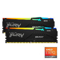 Памет Kingston FURY Beast RGB 32GB (2x16GB) DDR5 AMD EXPO 5600MHz CL36 - KF556C36BBEAK2-32
