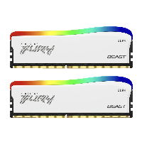 Памет Kingston FURY Beast White RGB 32GB (2x16GB) DDR4 3200MHz CL16 - KF432C16BWAK2/32